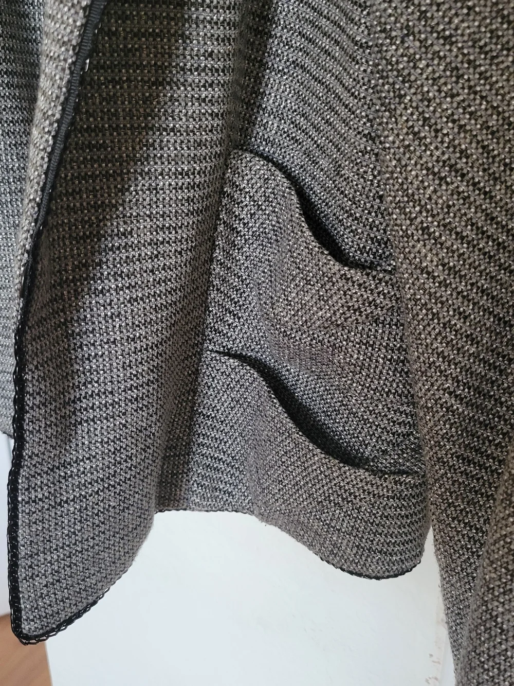 Zara collarless tweed